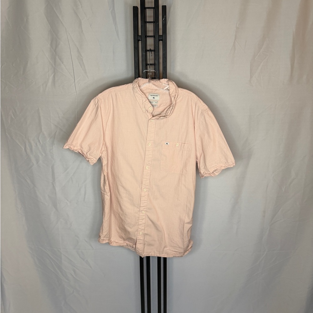 Quiksilver Soft Pink Casual Button-Down‎ Shirt